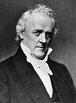 Black-and-white photographic portrait of James Buchanan