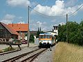 Schienenbus im Endbahnhof Hüffenhardt der Krebsbachtalbahn