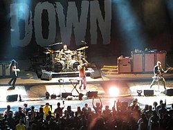 Skupina System of a Down počas koncertu dňa 5. augusta 2012