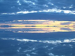 Sky reflections at sunset