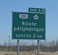 Winnipeg Trans Canada Highway by-pass sign in French