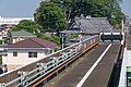 駅先端の車止め（2022年7月）