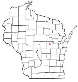 Location of Union, Waupaca County, Wisconsin