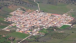 Location of Aldeaquemada, Spain