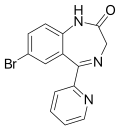 Estrutura química do Bromacepam.