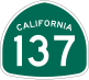 State Route 137 marker