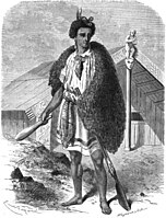 Illustration of Māori monarch Tāwhiao as a young man (then known as Matutaera)