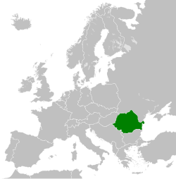 Location of Romania