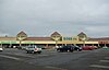 Parking lot and stores at a shopping center