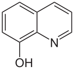 Skeletal formula of 8-hydroxyquinoline