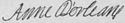 Anne Marie d'Orléans's signature