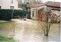 Flood in winter at the mill of Javerlhac