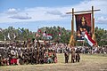 The Attila gate at the Kurultáj annual traditional event in Hungary