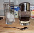 Preparation of Vietnamese iced coffee