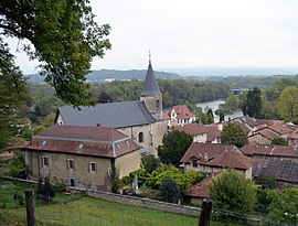 The 15th-century Église Sainte-Madeleine in Varambon on the River Ain