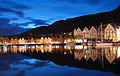 Nattbilde av Bryggen Foto: Pål S. Schaathun