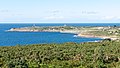 Le cap Lévi, à Fermanville, avec son fort et son phare.