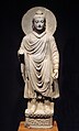 Buddha - statua cum Aureola, saeculum 1–2, Gandhara in Afgania