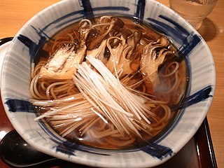 With soba noodles