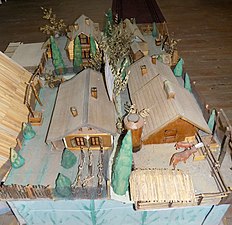 Model of Vojvodina salaš, Agricultural Museum, Kuplin, Vojvodina, Serbia