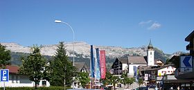 Vue aérienne de la station.