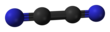 Ball and stick model of cyanogen