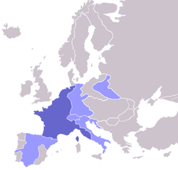 Map of the First French Empire