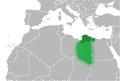 Harta provinciei Cyrenaica (cu verde)