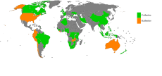 Land hvor Catherine (grønt) og Katherine (oransje) er mye brukt