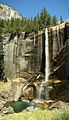 Vernal fall in the peak of summer, when the flow is substantially reduced.