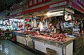 Butcher stall in Shueisian Temple Market, Taiwan