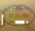 Cambodia: Old style exit stamp