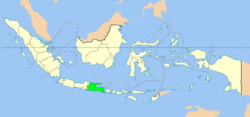 Location o East Java in Indonesie