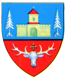 Old coat of arms of Campulung during the interwar period.