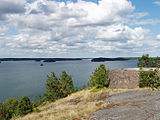 Aussicht von Ljusterös Huvud über Furusundsledens Nordosten 2008.