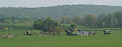 A Steeplechase horse race