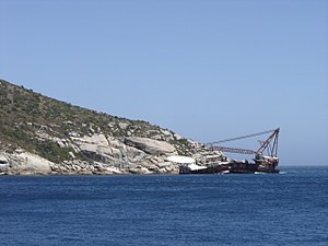 BOS 400 wreck off Duiker Point, South Africa