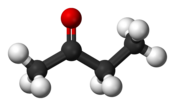 Molecuulmodel van butanon