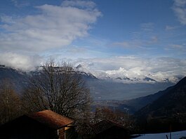 Interlaken as viewed from Saxeten