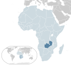 Location of Zambia within Africa