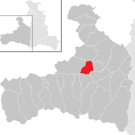 Poloha obce Viehhofen v okrese Zell am See (klikacia mapa)