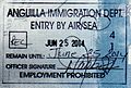 Anguilla: Former entry stamp design