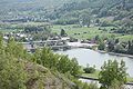 L'écluse d'Andenne vue depuis la réserve naturelle de Sclaigneaux.