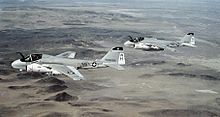 Two A-6E TRAM Intruders assigned to VA-95 in 1981.