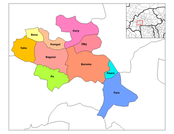 Bagassi Department location in the province