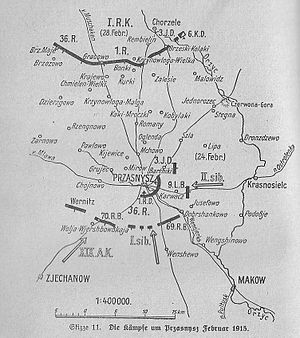 Карта Праснышскай аперацыі