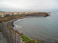 Plage de la Grande-Conque en roche basaltique.