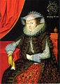 Mary Throckmorton, lady Scudamore, 1615, óleo sobre tabla, National Portrait Gallery, Londres