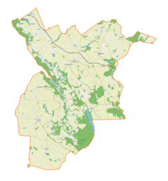 Mapa konturowa gminy Grodziczno, blisko centrum u góry znajduje się punkt z opisem „Nowe Grodziczno”