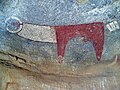 Image 6Neolithic rock art at the Laas Geel complex depicting a long-horned cow. (from History of Somaliland)